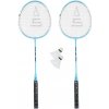 RULYT Bedmintonový set Sulov 2x raketa 2x loptička vak - svetlomodrý