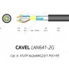 LAN kábel vonkajší CAVEL 641-2G, Cat6, PVC+PE, F/UTP (FTP), čierny, predaj na metre