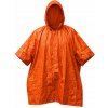 eCa PEL03POM Zateplená pláštenka / pončo na prežitie s kapucňou pre dospelých, 130 x 100 cm, oranžová