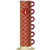 Bialetti set 6 šálok espresso Deco Glamour červená