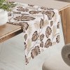 Biante Bavlnený behúň na stôl Sandra SA-498 Hnedé listy monstery na bielom 20x160 cm