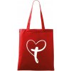 Jesus srdce - Taška bavlnená - 42 x 38 cm ( Červená )