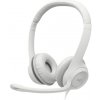 Logitech Headset H390, drátový, USB, bílá 981-001286