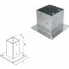 DOMAX PSP zaskrutkovacia pätka stĺpika so štvorcovou základňou Žiarový zinok (ZNO) PSP 160 - 161 x 200 x 220 x 2.5 mm (1 ks)