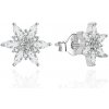 Agato Okouzlující stříbrné náušnice Sněhové vločky AGT-E003PW