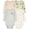 CARTER'S Body dlhý rukáv Milk&Cookies neutrál 4ks 9m/ veľ. 74 1R700810_9M