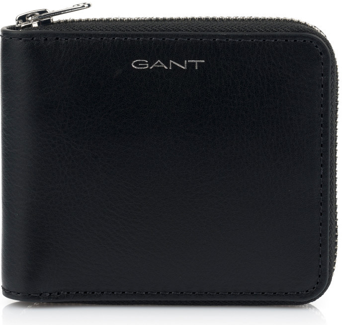 peňaženka GANT unisex. LEATHER ZIP WALLET None čierna