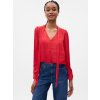 GAP Blúzka s výstrihom do V Červená XL Červená Červená