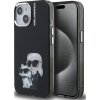 Karl Lagerfeld IML Aquarelle Karl a Choupette puzdro pre iPhone 15 čierne (KLHCP15SHMKCAQK)