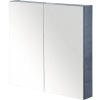 Zrkadlová skrinka bez osvetlenia Sanox 70 x 13 x 65 cm betón antracitovo sivá 2 dvierka