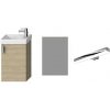 Jika Petit - Set skrinky s umývadielkom, zrkadla a osvetlenia, jaseň H45J5141755141