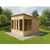 domceknazahradu.sk - Drevený domček PAMPA s pultovou strechou, farba natur, (3,2 × 3,2 m), R_PAMPA