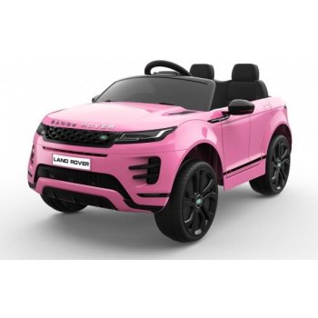 Beneo elektrické autíčko Range Rover Evoque Jednomiestne Kožené sedadlá MP3 Prehrávač s prípojkou USB/SD Pohon 4x4 Batéria 12V10AH EVA kolesá Odpružené nápravy Kľúčové trojpolohové ružová