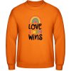 AWDis Mikina - Nápis - Love Always Wins - Orange Crush - M - Pánske