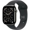 Apple Watch Series 11 Cellular 46 mm Bridlicový sivý titán s čiernym športovým remienkom M/L MFD24WF/A