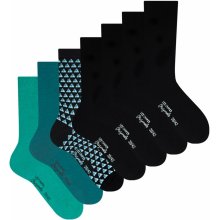 Lee Cooper pánske ponožky čierna tyrkysová zelená