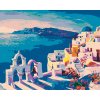 ZUTY Maľovanie podľa čísel - SANTORINI SO ZVONMI Rámovanie: vypnuté plátno na rám, Rozmer: 80x100 cm