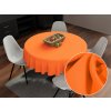 Biante Dekoračný okrúhly obrus Rongo RG-035 Oranžový Ø 130 cm