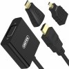 Unitek AV adaptér HDMI Micro - HDMI HDMI - D-Sub (VGA) + Jack 3,5 mm HDMI Mini - HDMI čierny (Y-6355)