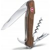 Victorinox 0.9701.63, vreckový nôž Wine Master Wood s puzdrom, vlašský orech