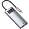 Baseus Metal Gleam Series 4-in-1 hub, USB-C - USB 3.0 + USB 2.0 + HDMI + USB-C PD Baseus
