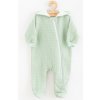 Dojčenský mušelínový overal s kapucňou New Baby Comfort clothes šalviová - 62 (3-6m)