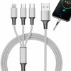 Verk 06278_S 3v1 usb pro telefon lightning iphone micro usb typ-c 1,2m (Nabíjací kábel s konektormi iPhone, Micro USB a USB-C – jedno riešenie pre viac zariadení)