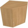 Rohová skriňa Strong, P, horná, 80x76,8x40 cm, dub/dub