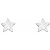 jantario Strieborné náušnice napichovacie Hviezdy 102249
