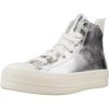 Converse členkové tenisky Chuck Taylor All Star Lift Platform Metallic strieborná