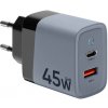 Tactical Microgrid GaN napájací adaptér USB-A / USB-C 45W pre iPhone / iPad / MacBook / iPod / AirPods - šedý 8596311228407 - možnosť vrátiť tovar ZADARMO do 30tich dní