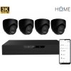 iGET HOME N85P4 - kamerový NVR PoE set 3K rozlíšenie, 8CH NVR + 4x kamera so zvukom, IR a LED 75020821
