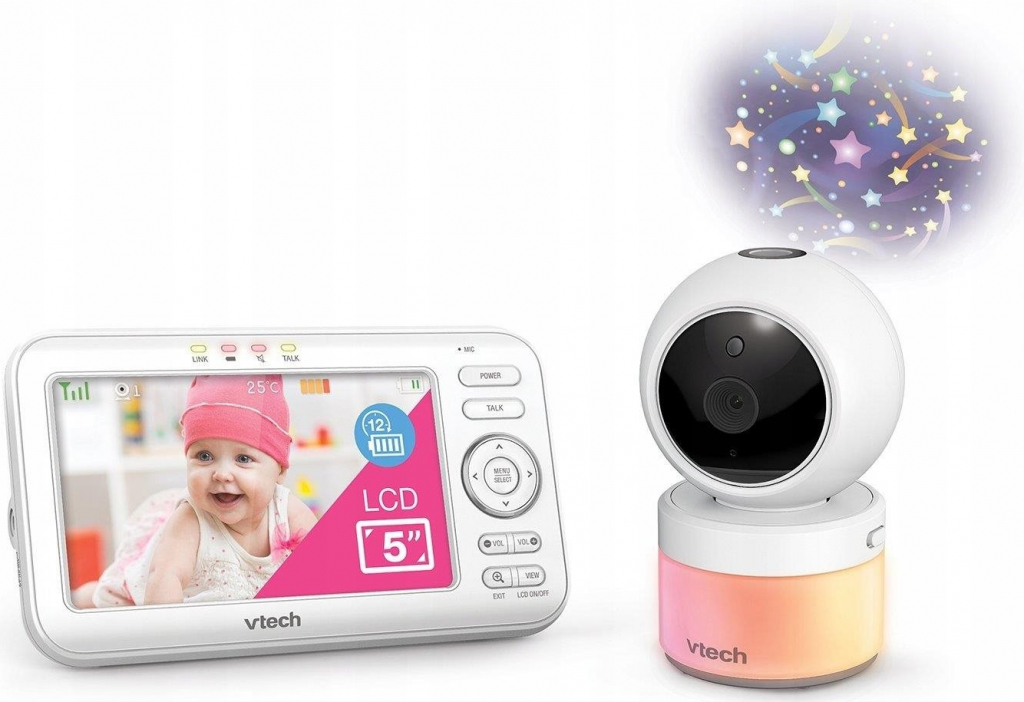 VTech VM5563, detská video opatrovateľka s projektorom a otočnou kamerou