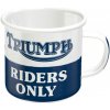 NOSTALGIC ART hrnček TRIUMPH Riders Only blue/white