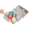 Bigjigs Toys Sada farebných kried v tvare vajcia 6 ks