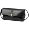 Dámska kožená crossbody kabelka Florence 72 čierna 20 x 10 x 6 cm