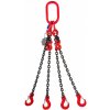 SVX Reťazový záves oko-4 hák tr 80 so skracovačom (3 m, 2360/1700 kg, 6mm) 3m 2360/1700kg 6mm čierna