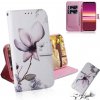 Peňaženkové kožené puzdro na Sony Xperia 5 - Magnolia