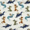 Bavlnený popelín s drakmi 1 m