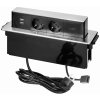 Výsuvný nábytkový box OR-GM-9016(GS)/BG, Schuko, 2xUSB (A), HDMI, čierno-strieborný (ORNO)