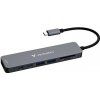 Verbatim 32158, USB-C viacportový rozbočovač Essentials 7-port, 32158, sivý, dĺžka kábla 18cm, USB-C 3.2 Gen 1, USB-C PD, 2 x USB-A 3.2