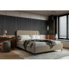 ČALÚNENÁ POSTEĽ ZOE 140 x 200 RIVIERA 21 BÉŽOVÁ ZAMATOVÁ LÁTKA