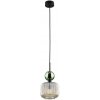 TK Lighting | Závesný luster SOPHIA na lanku 1xE14/10W/230V čierna/zelená/dymová béžová | TK11144