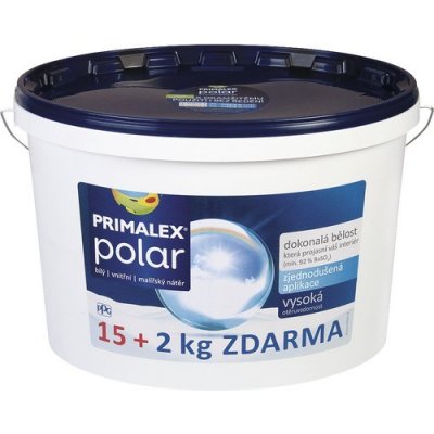 Primalex Polar biela farba na stenu 15 kg + 2 kg zdarma od 23,99 € -  Heureka.sk