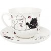 VERONI Šálka a podšálka Mačky 450 ml