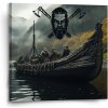 Sablio Obraz Vikingové Loď - 50x50 cm