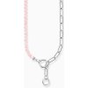 Thomas Sabo KE2193-035-9-L47V Silver necklace with link chain elements and pink beads