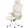 Kancelárske kreslo, ergonomická otočná stolička, priedušná, pieskovo béžová