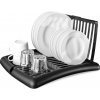 Skladací odkvapkávač na riad čierny 43,5 × 38,5 × 27 cm VILDE