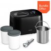 Klarstein FrostFusion zmrzlinovač, slushie a jogurtovač s kompresorom a príslušenstvom | 1 l | 100 W (10048003+10048004+10048005+10048007)